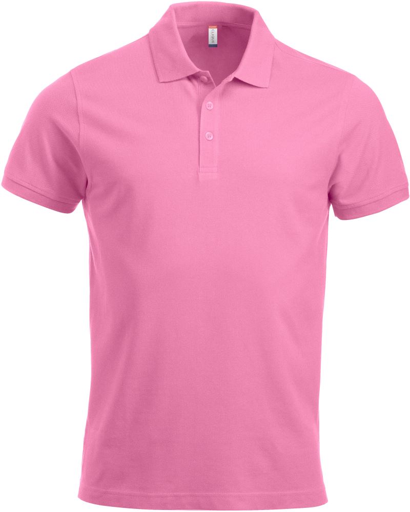 Levně Pánské piqué polo z těžké bavlny - bright pink