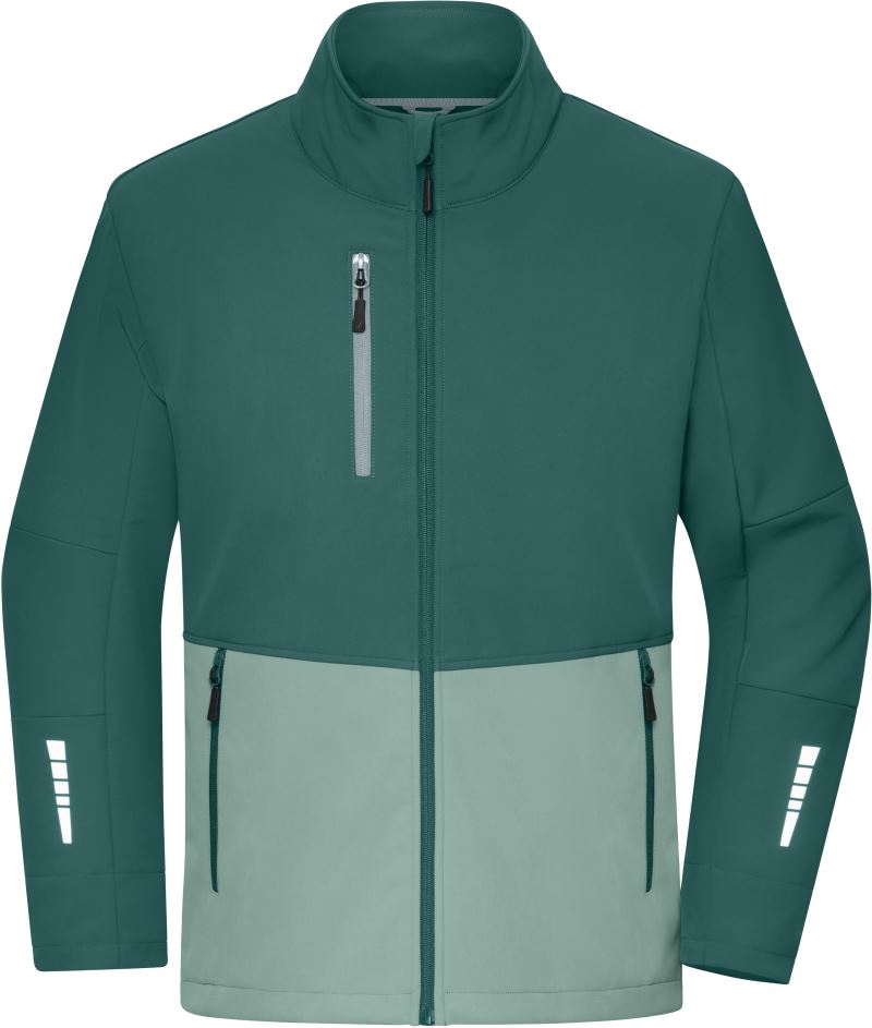 Levně 3-vrstvá softshellová bunda - industrial green/foggy green