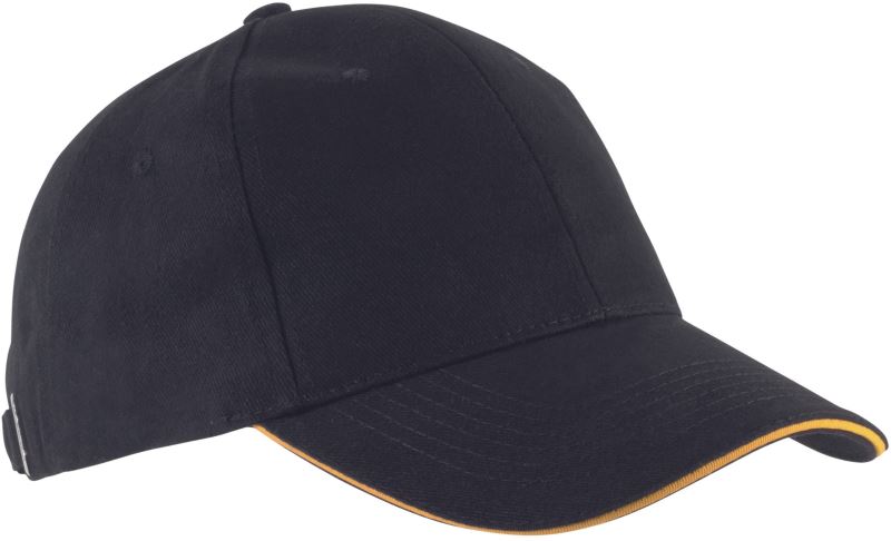 Levně 6 Panelová sandwich kšiltovka "Orlando" - black/yellow