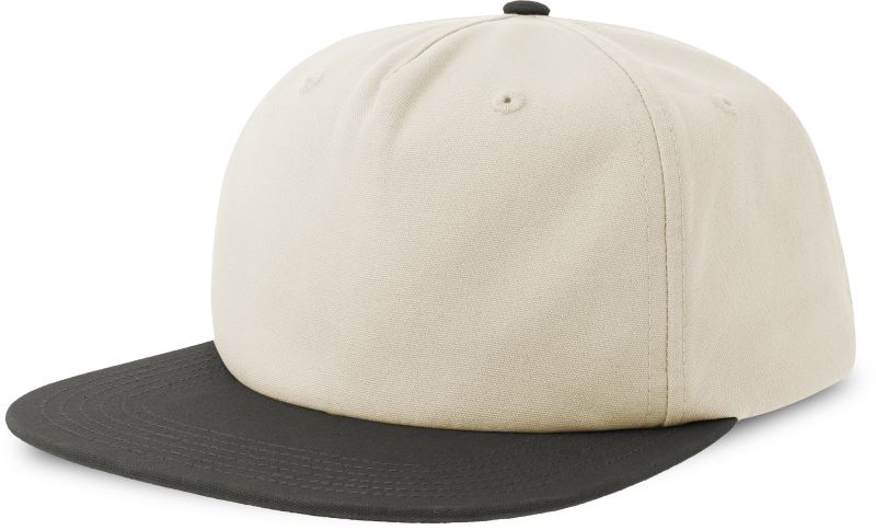 Levně 5 panelová baseballová kšiltovka - off white/dark grey