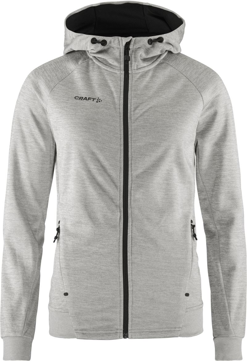 Levně Dámská bunda s kapucí - grey melange