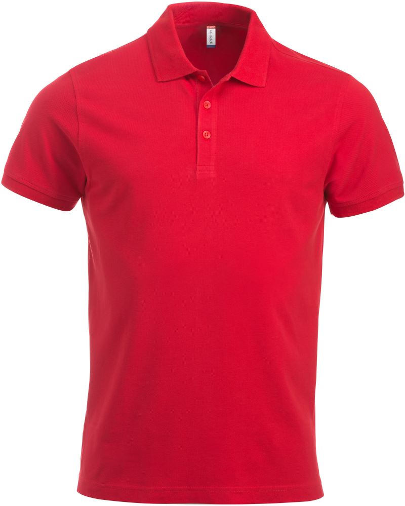 Levně Pánské piqué polo z těžké bavlny - red