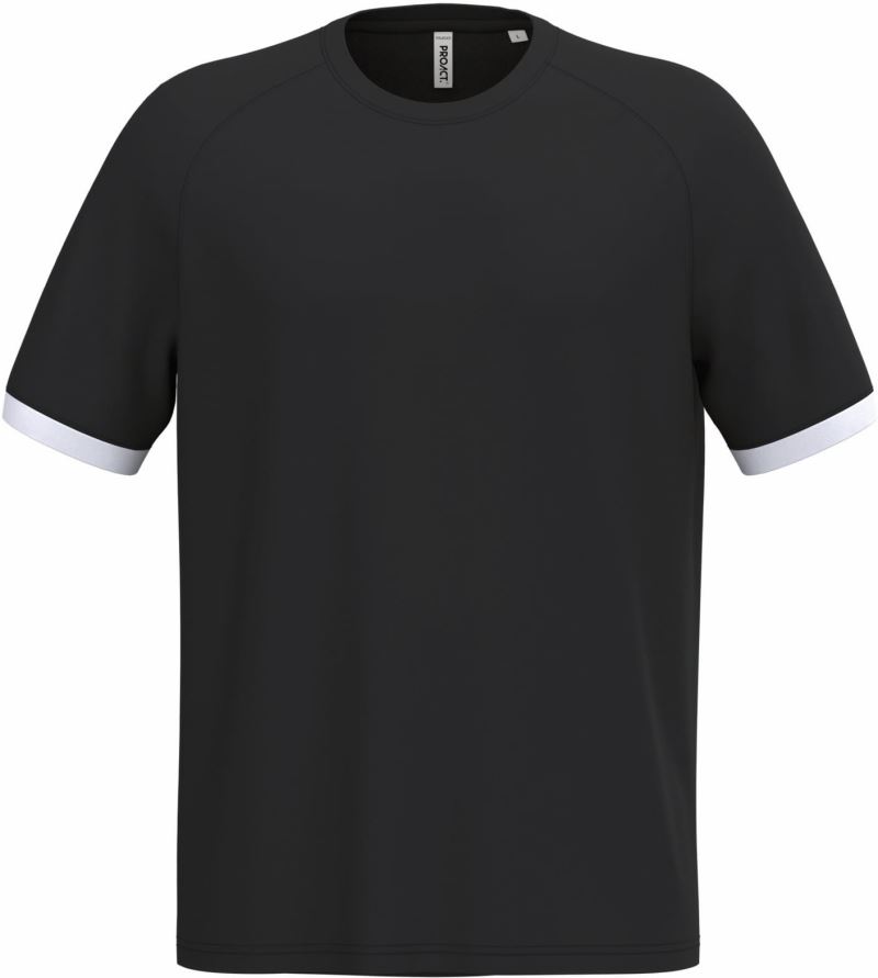 Levně Unisex kontrastní sportovní tričko - black/white