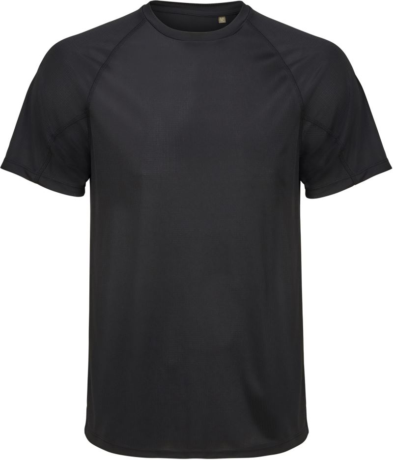 Pánské raglánové sportovní tričko - black