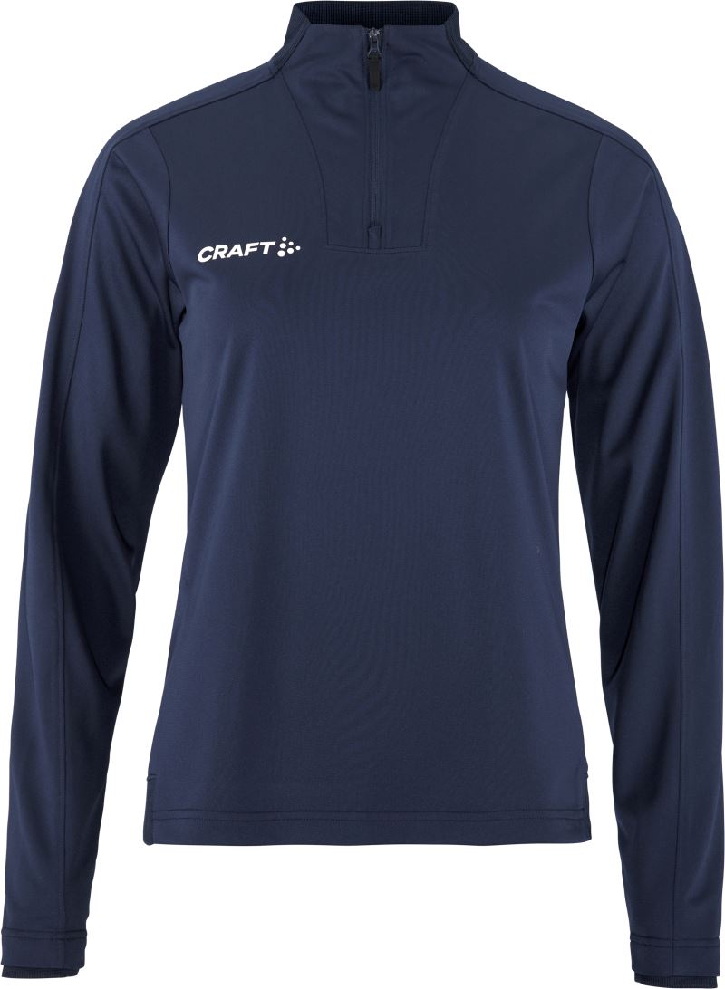 Levně Dámská tréninková bunda s 1/4 zipem - navy
