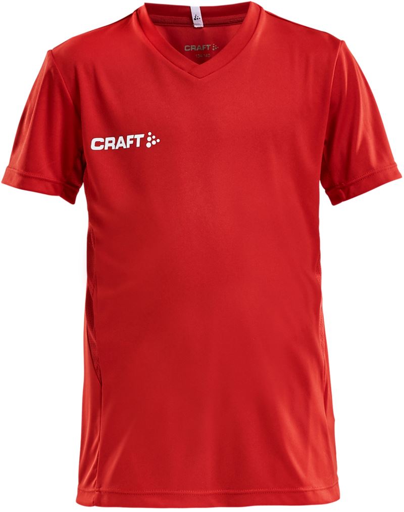 Levně Dětské sportovní tričko s výstřihem do V - bright red
