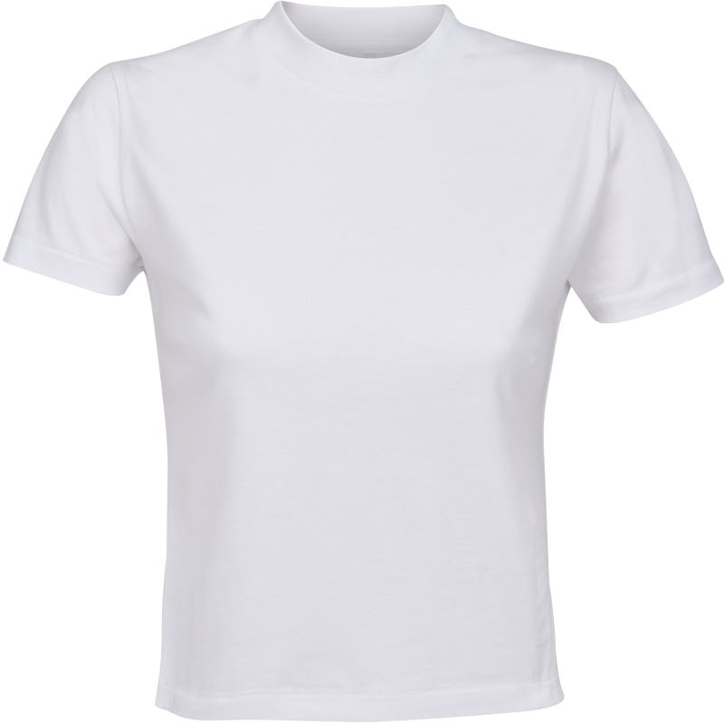 Levně Těžký dámský crop top - white