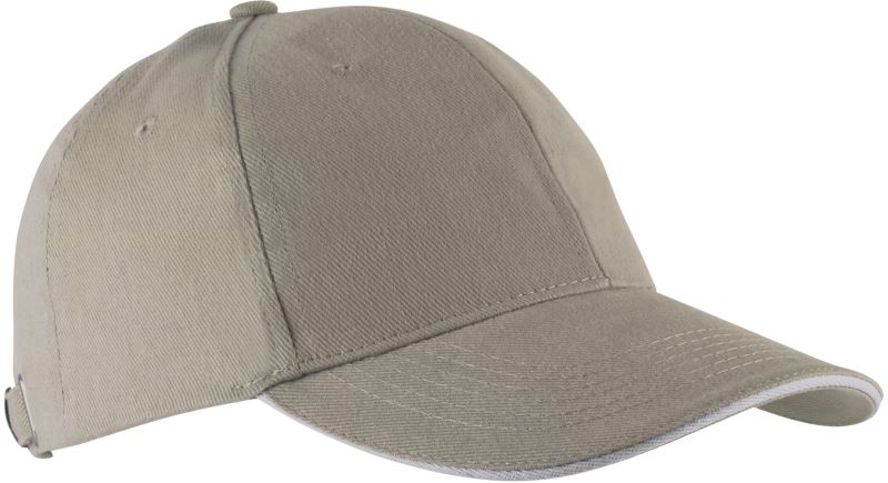 Levně 6 Panelová sandwich kšiltovka "Orlando" - beige/white