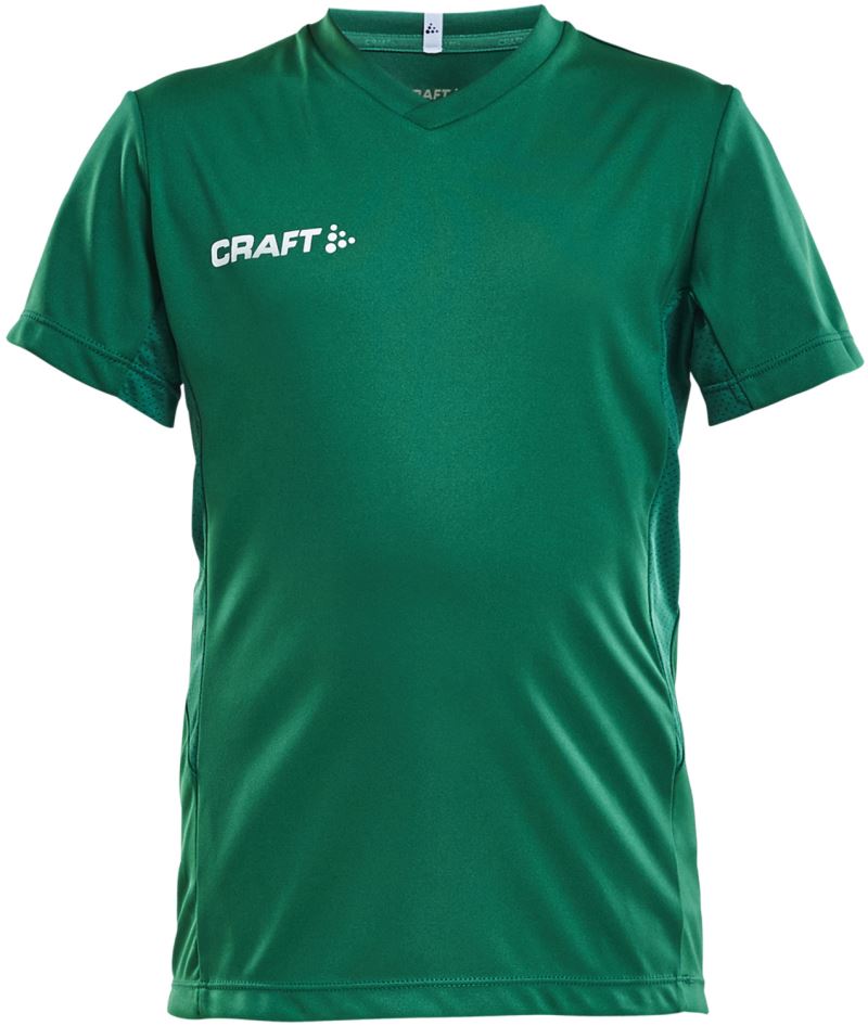 Levně Dětské sportovní tričko s výstřihem do V - team green