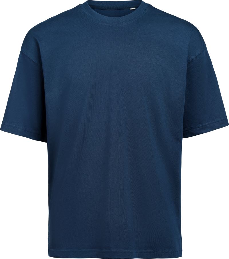 Levně Unisex oversize tričko z těžké bavlny - navy