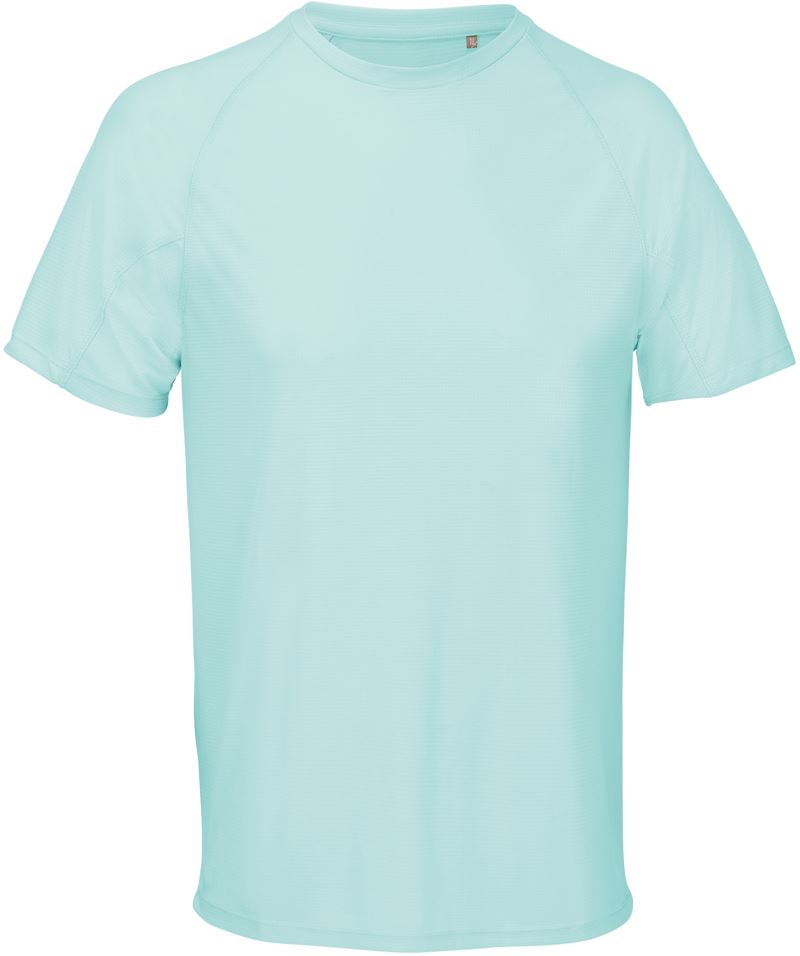 Levně Pánské raglánové sportovní tričko - arctic blue