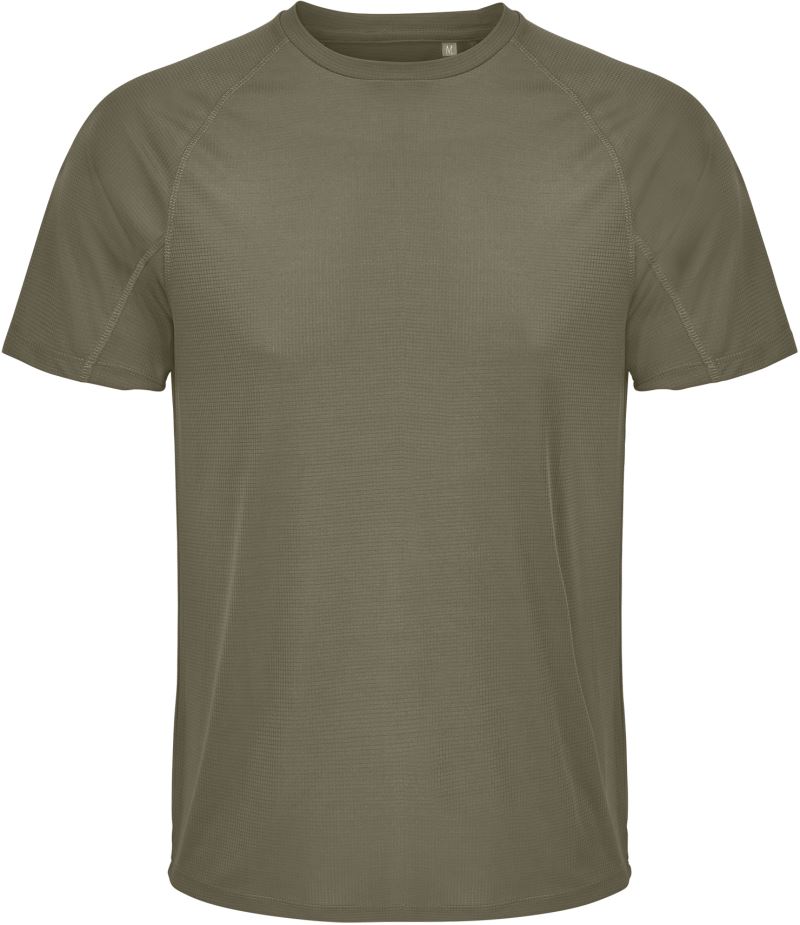 Levně Pánské raglánové sportovní tričko - army