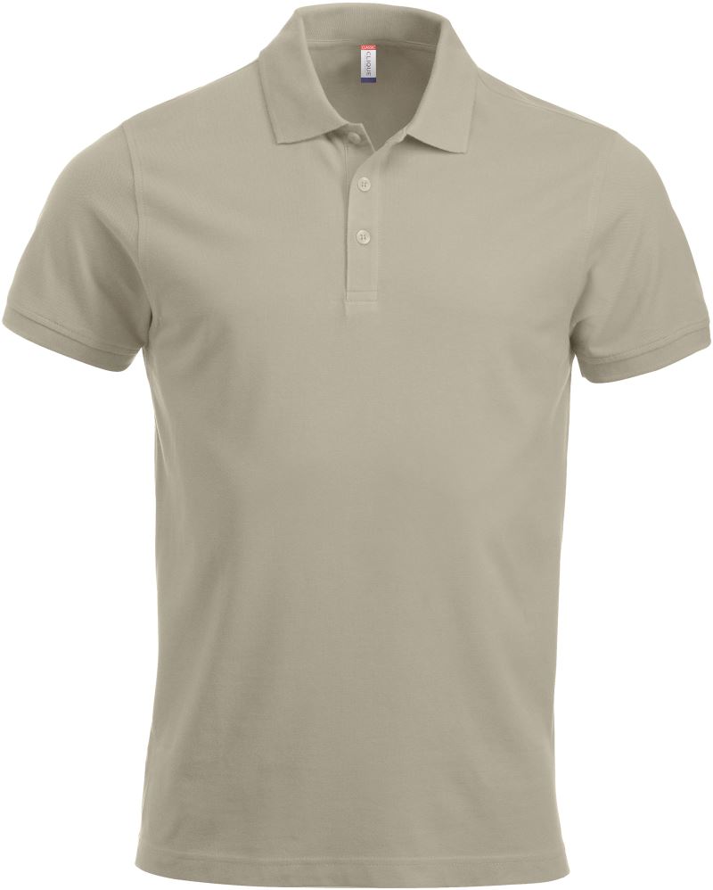 Levně Pánské piqué polo z těžké bavlny - light khaki