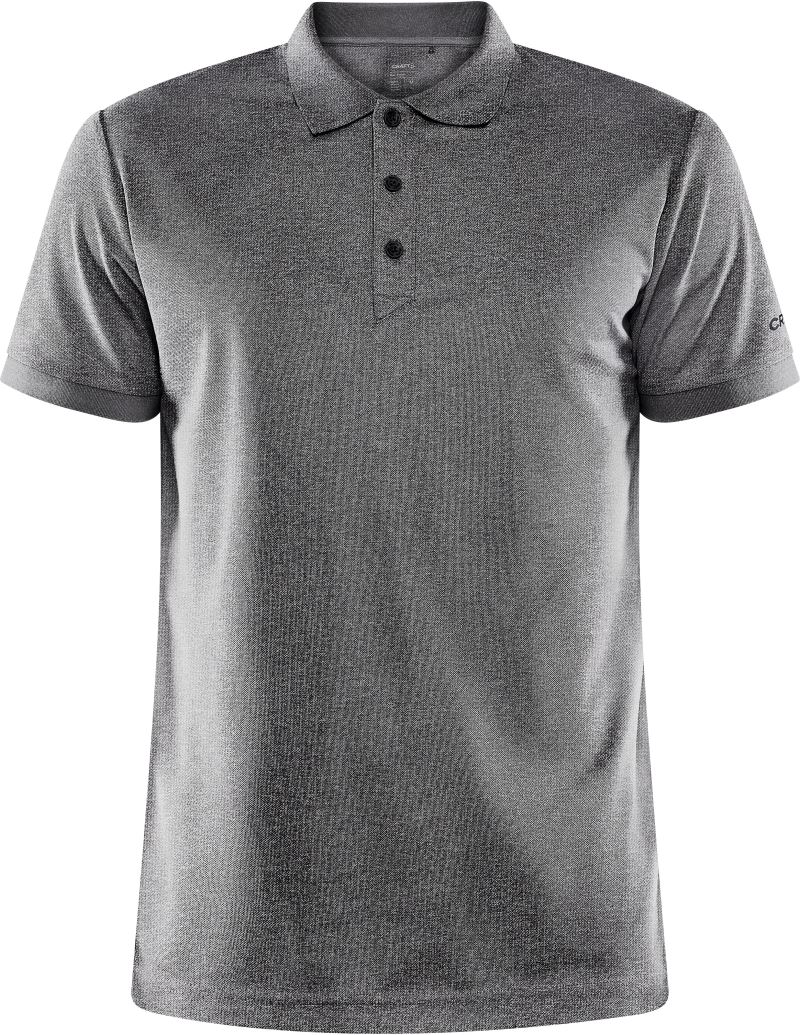 Levně Pánské sportovní polo - dark grey melange
