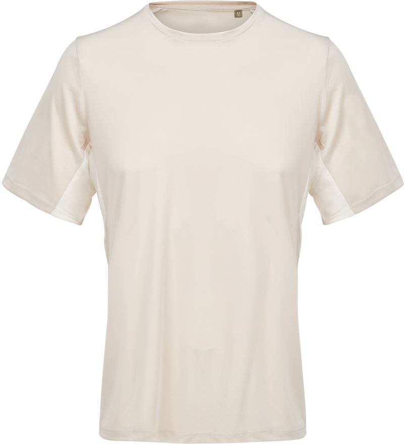 Unisex interlock sportovní tričko - linen/off white