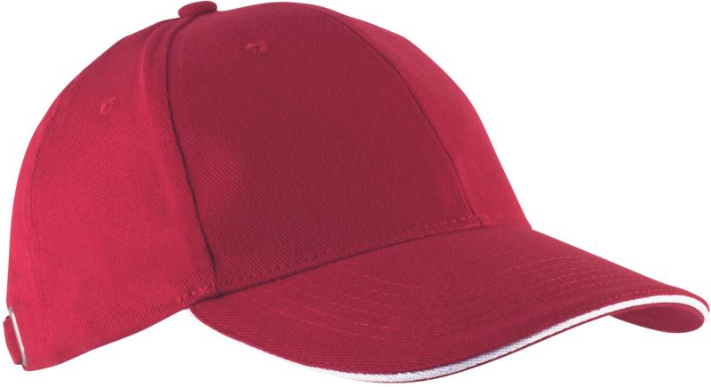 Levně 6 Panelová sandwich kšiltovka "Orlando" - red/white