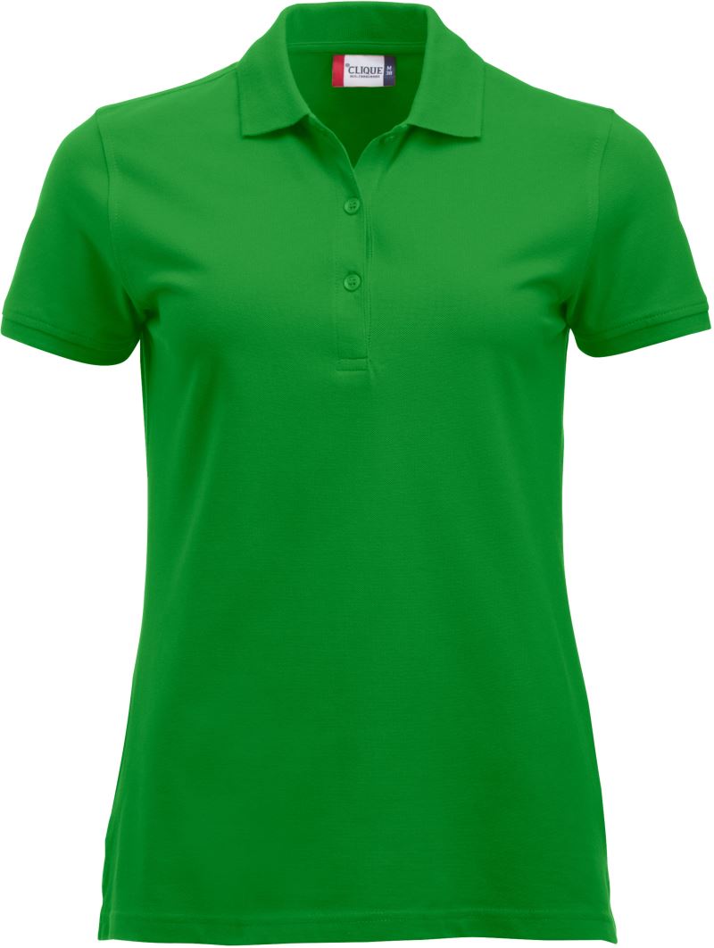 Levně Dámské piqué polo z těžké bavlny - apple green