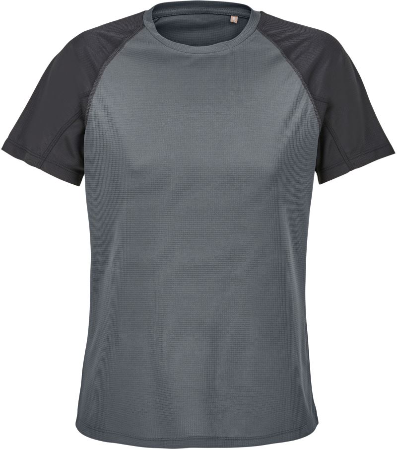 Levně Dámské raglánové sportovní tričko - black/charcoal grey