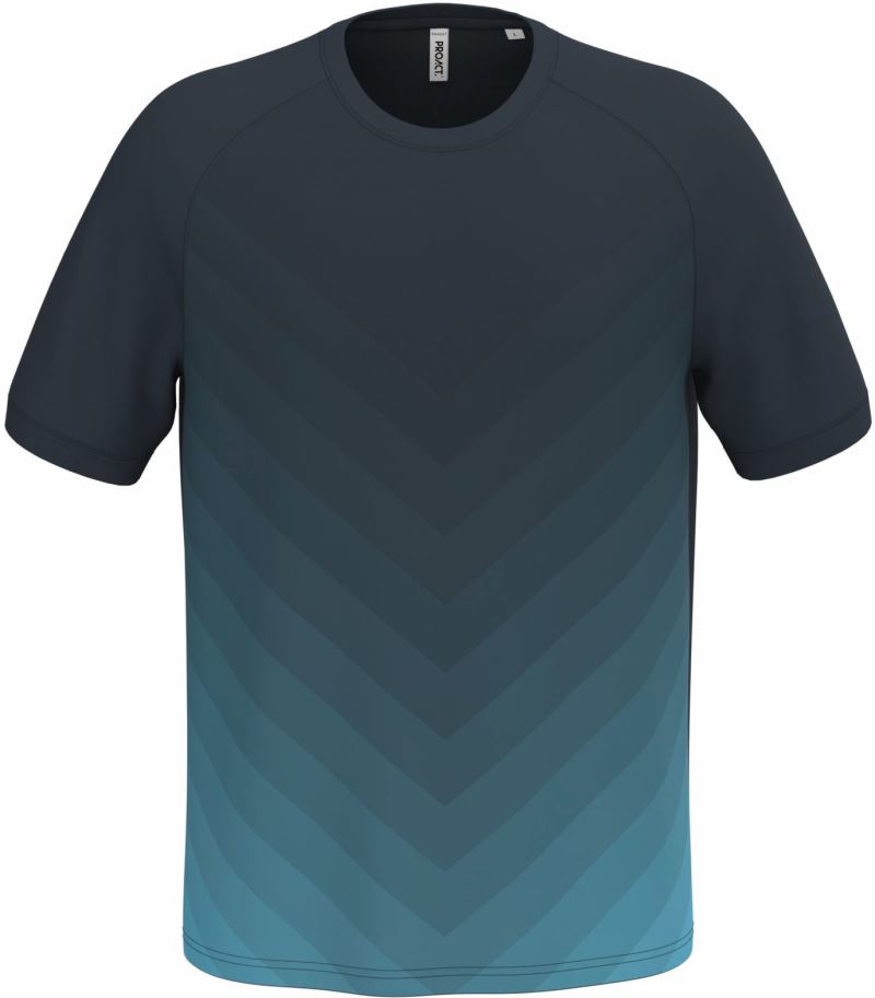 Levně Unisex sportovní tričko s barevným gradientem - navy