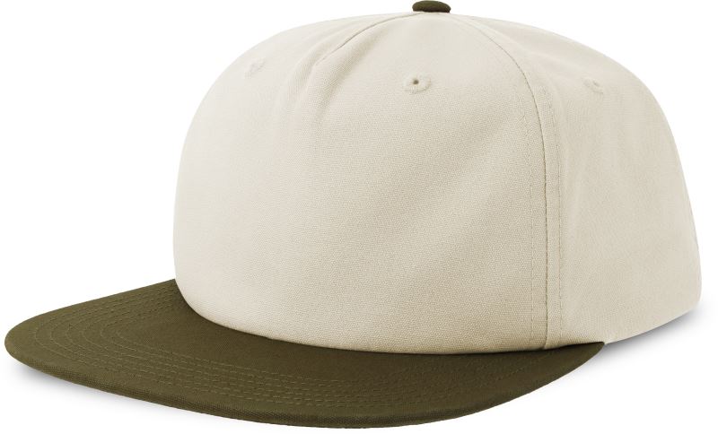 Levně 5 panelová baseballová kšiltovka - off white/olive