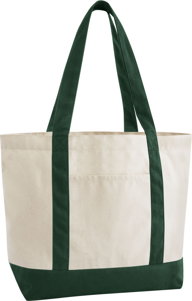 EarthAware™ taška z bio bavlny - natural/bottle green