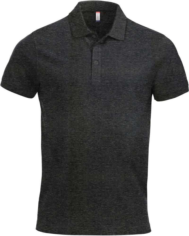 Levně Pánské piqué polo z těžké bavlny - anthracite melange