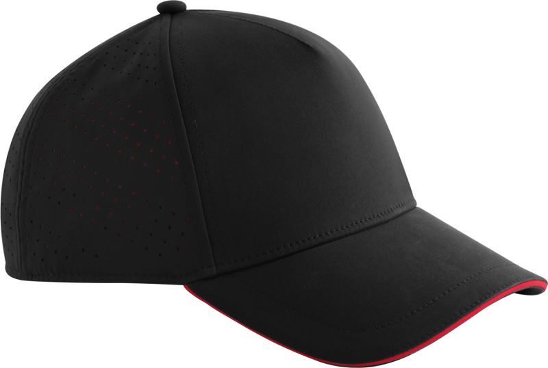 Levně 5 Panelová sandwich kšiltovka "Accelerate" - black/red